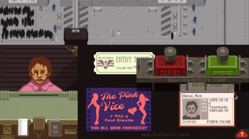 Captura del videojoc "Papers Please"